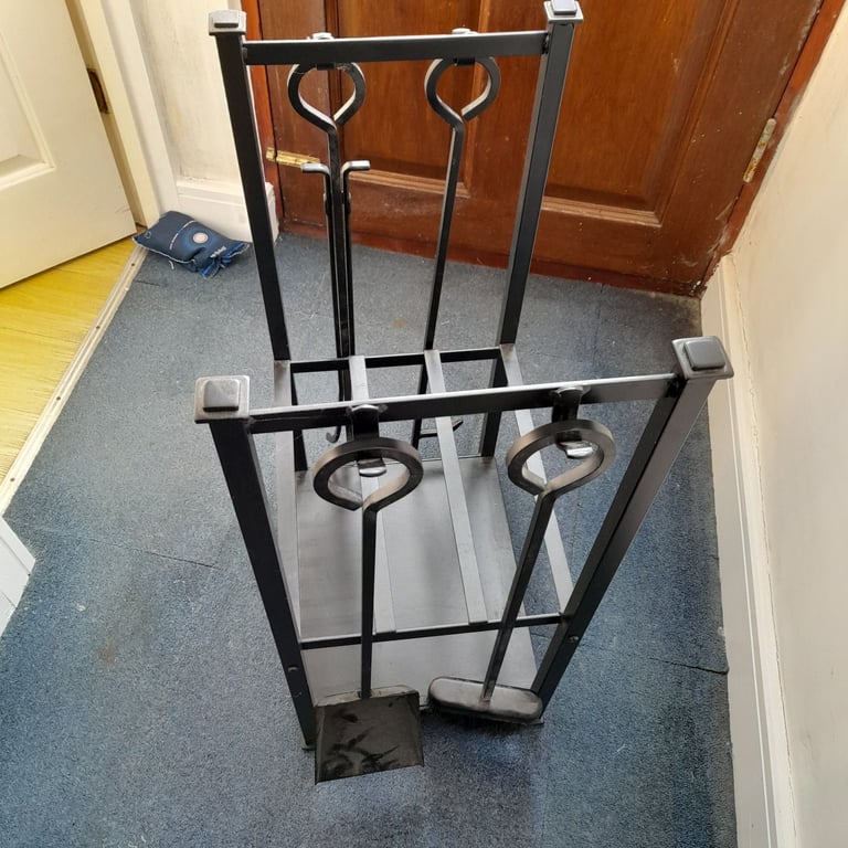 Fire side log holder and tools 