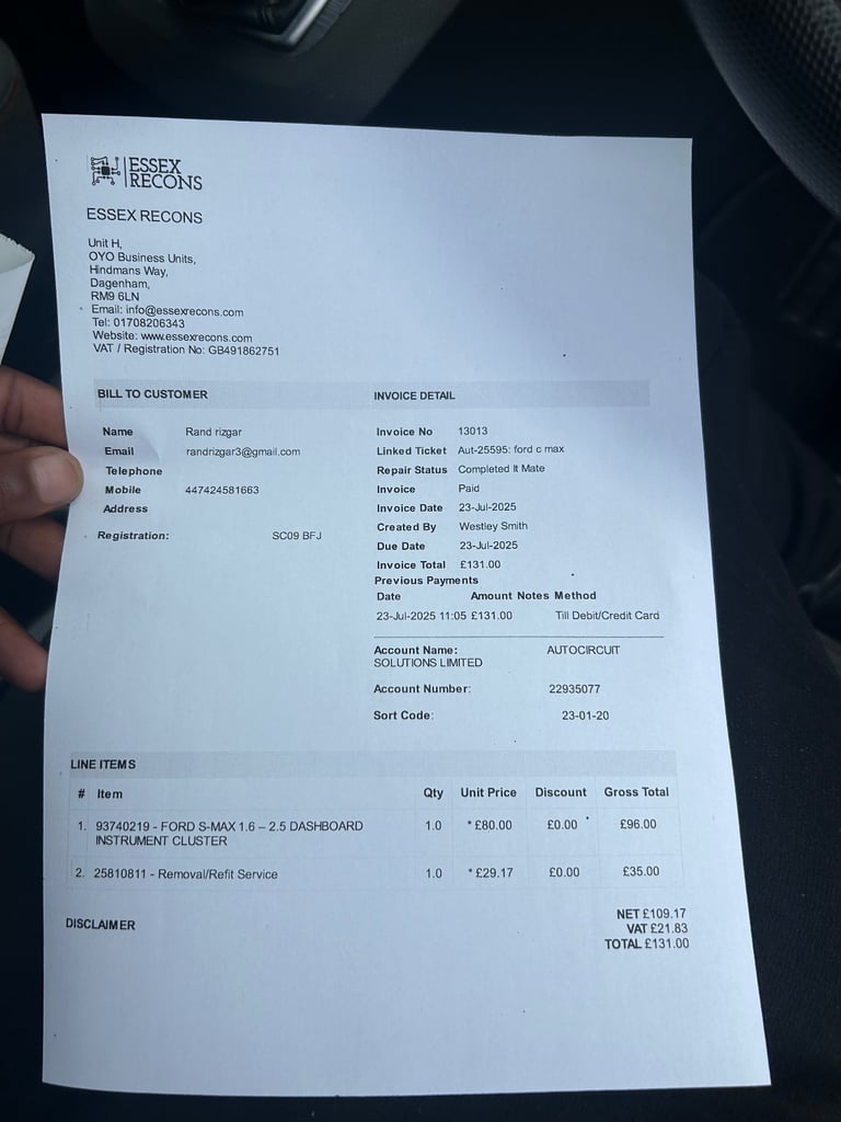 Ford, C-MAX, MPV, 2009, Manual, 1798 (cc),5 doors - Image 15
