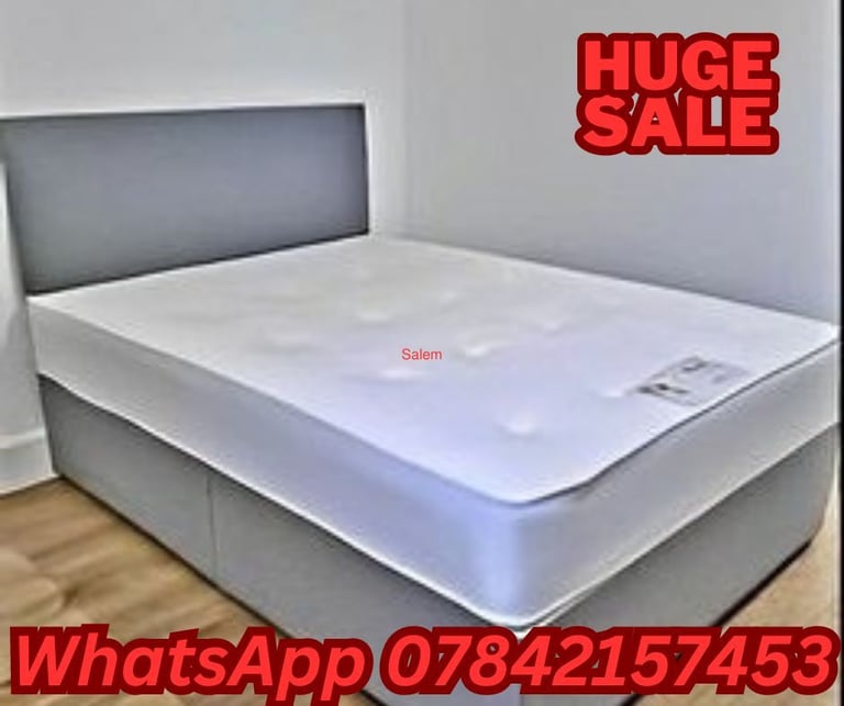 NEW DOUBLE - SINGLE BED - DRAWER  STORAGE WITH MATTRESS 