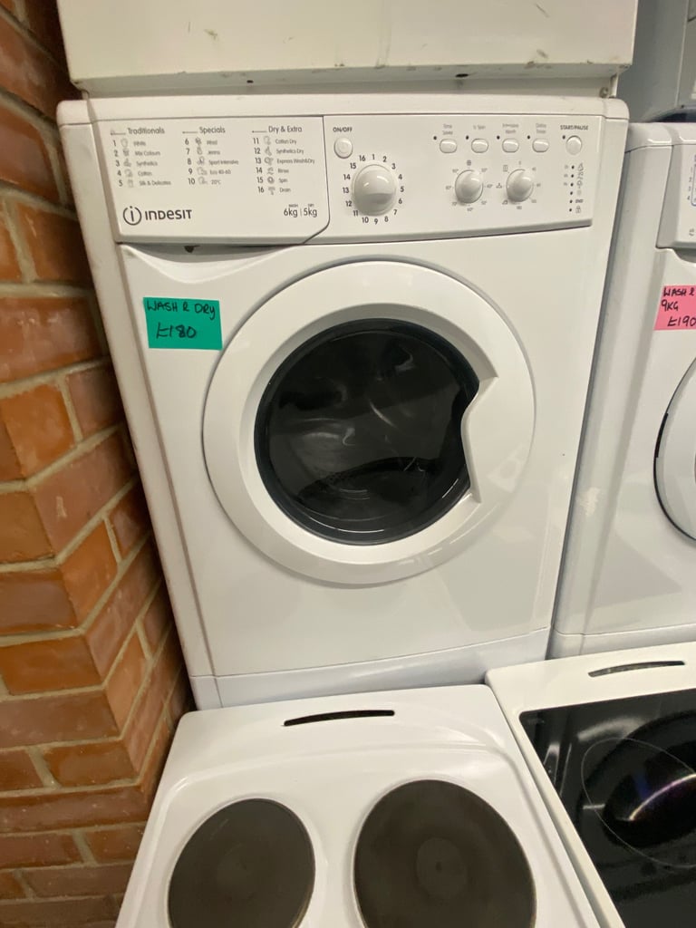 image for WHITE INDESIT EASY TO USE WASHER DRYER