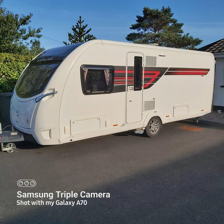 Sterling Elite Four Berth Caravan 2017  With Awning and Winter Cover . Ready to Go.
