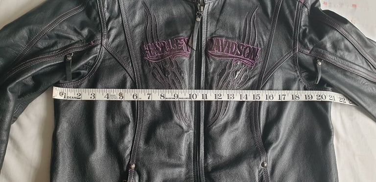 HARLEY DAVIDSON WOMENS LEATHER RIDING JACKET. SIZE XL