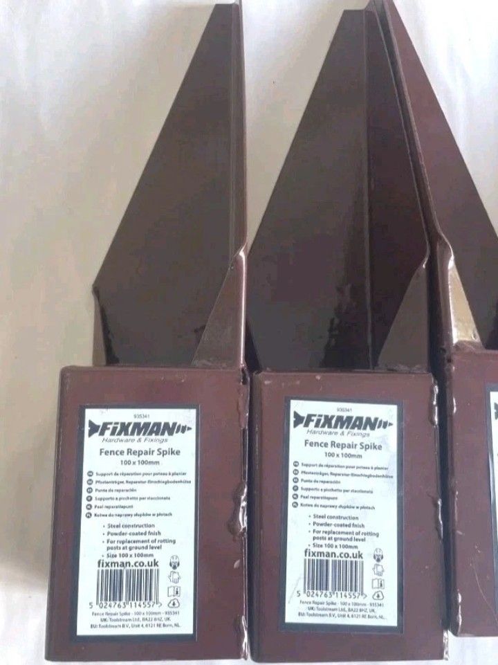 B&Q - Fence Post Repair SPIKES (100 × 100) X4. RRP £12.49 EACH!!