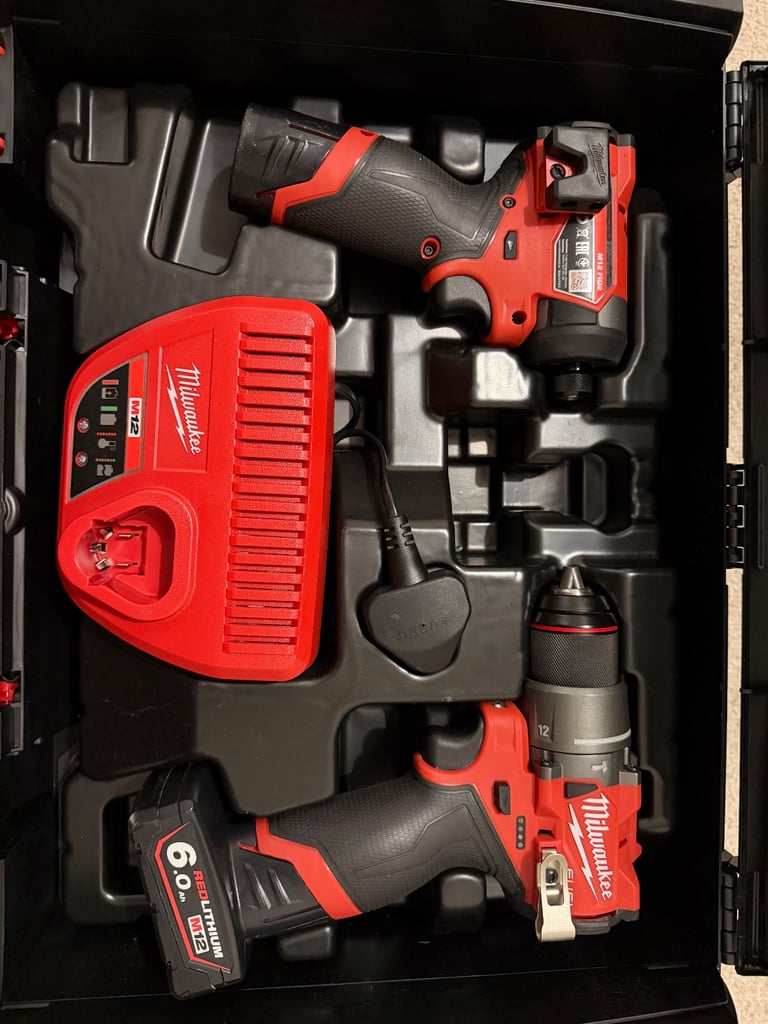 image for Milwaukee M12FPP2A2-602X Li-Ion RedLithium Brushless Cordless Twin Pack
