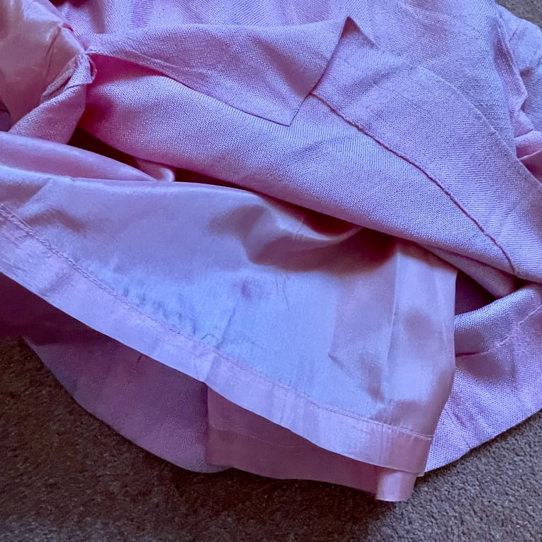 Vintage Peter Barron London Pink Spring Summer Casual Belted Dress UK Size 16