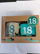 18th birthday mug & coaster set
