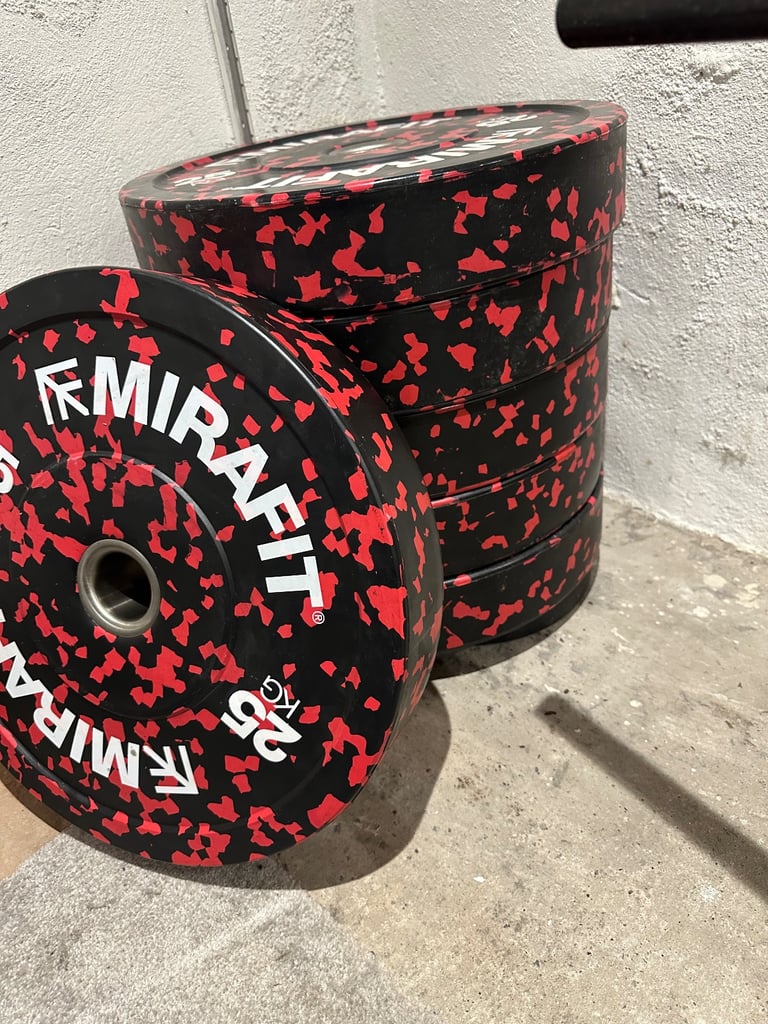 Mirafit colour splash 25kg weight plates 