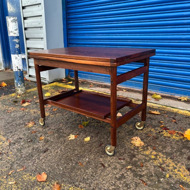 image for Mid Century Hardwood Cocktail/ Serving Trolley £125