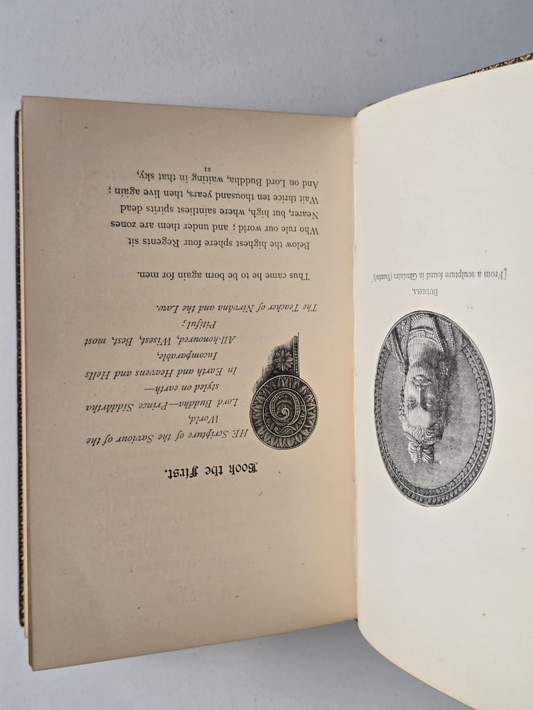 1892 Antique Rare Victorian Life & Teachings of Gautama Buddha Book