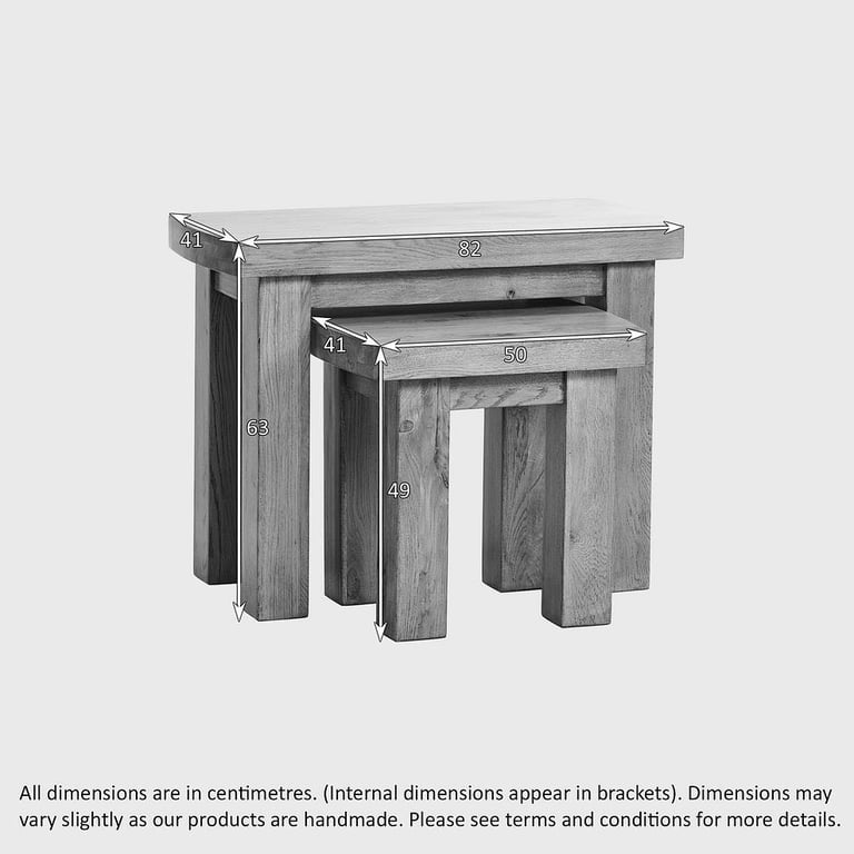 Oak Furniture Land HERCULES Nest of Tables