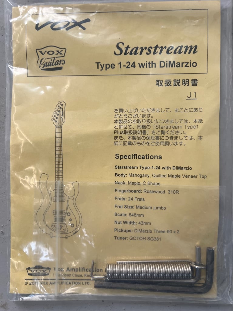 Vox STARSTREAM electric guitar