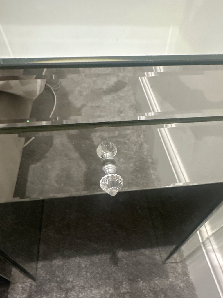 Mirrored bedside tables x2 