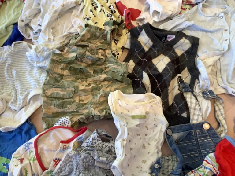 74 Items Baby Boy Clothes Bundle Age 0-3,3-6,6-9,9-12, 12-18 Months and 2 years