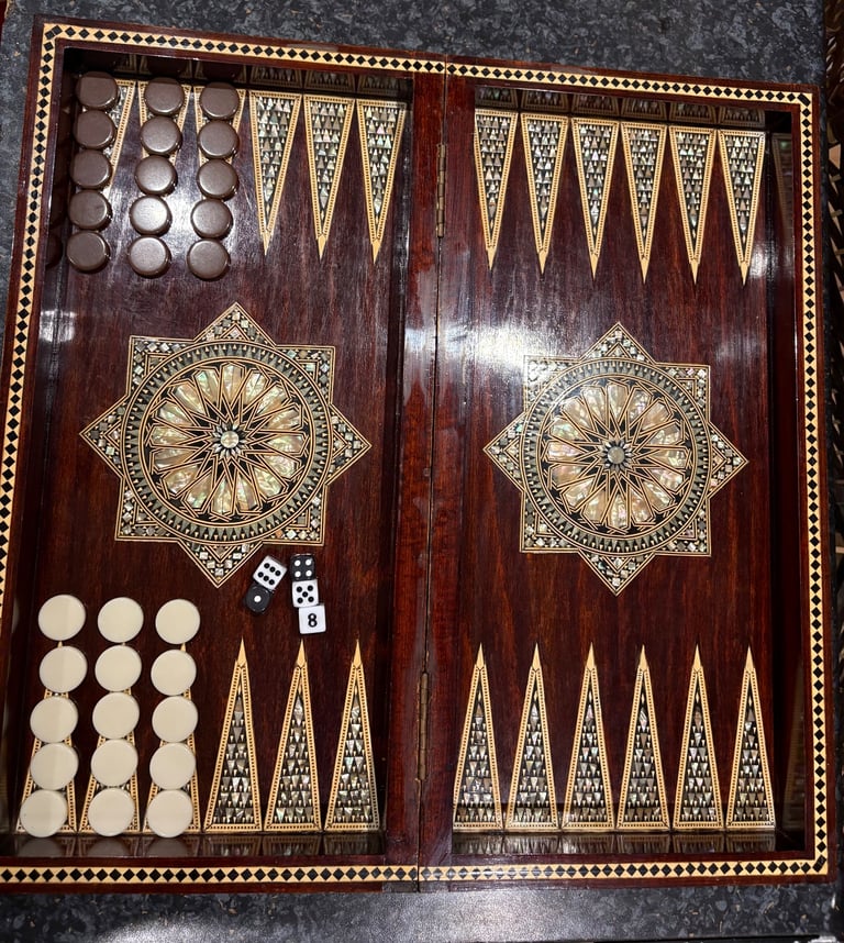 image for Vintage backgammon hand made board 