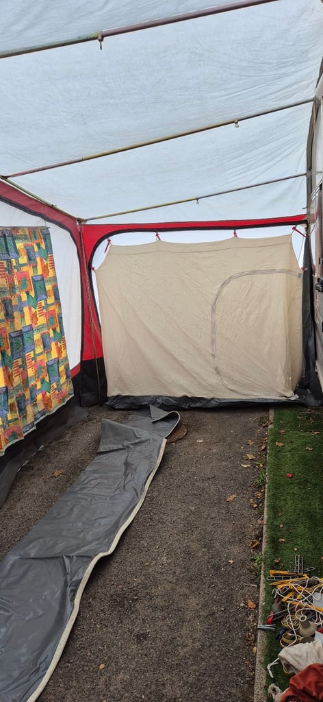 DOREMA caravan awning with annex room, inner tent, curtains and wheel skirt, size 8 (840)