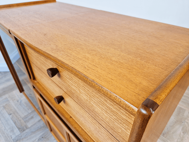 Parker Knoll Vintage Mid Century Medium Teak Entertainment Unit LP Record Player Cabinet BL715