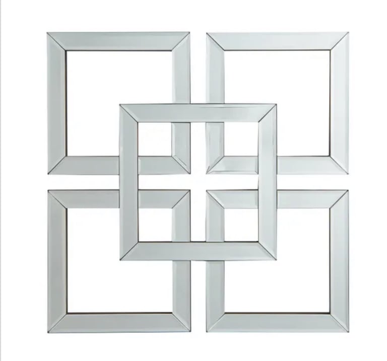 New. Boxed. 3 x Dunelm Luxe Decorative Geo Mirrors