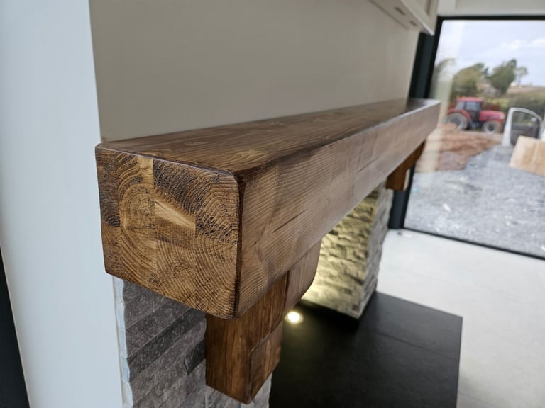 Wooden Mantels Fireplace Beam Shelving 
