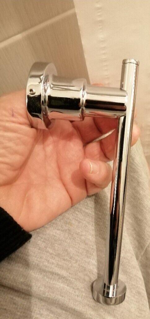 Chrome toilet roll holder 