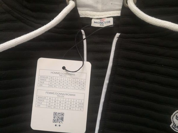 MONCLER Embroidered Zip Up Hooded Cotton Sweatshirt. Brand new, unused with original tag. 