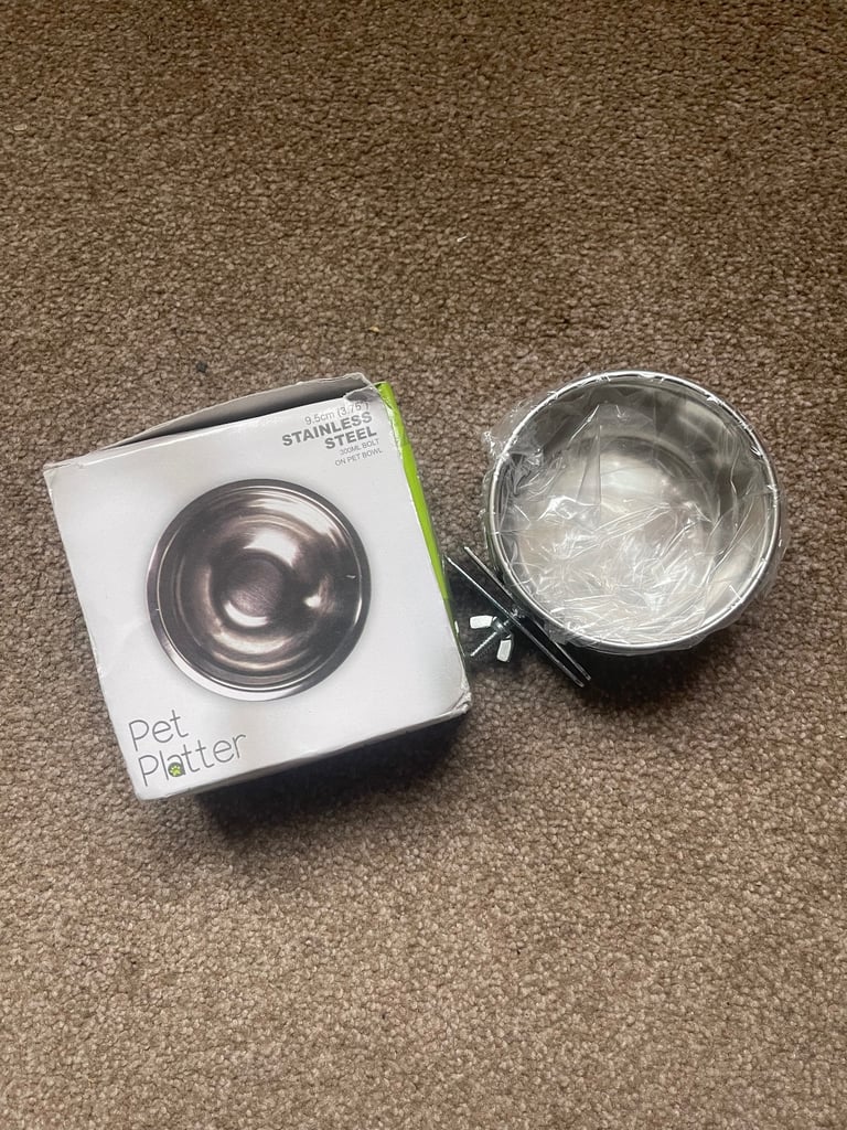 image for Pet Platter Hook On Pet Small Bowl 300ml Stainless Steel