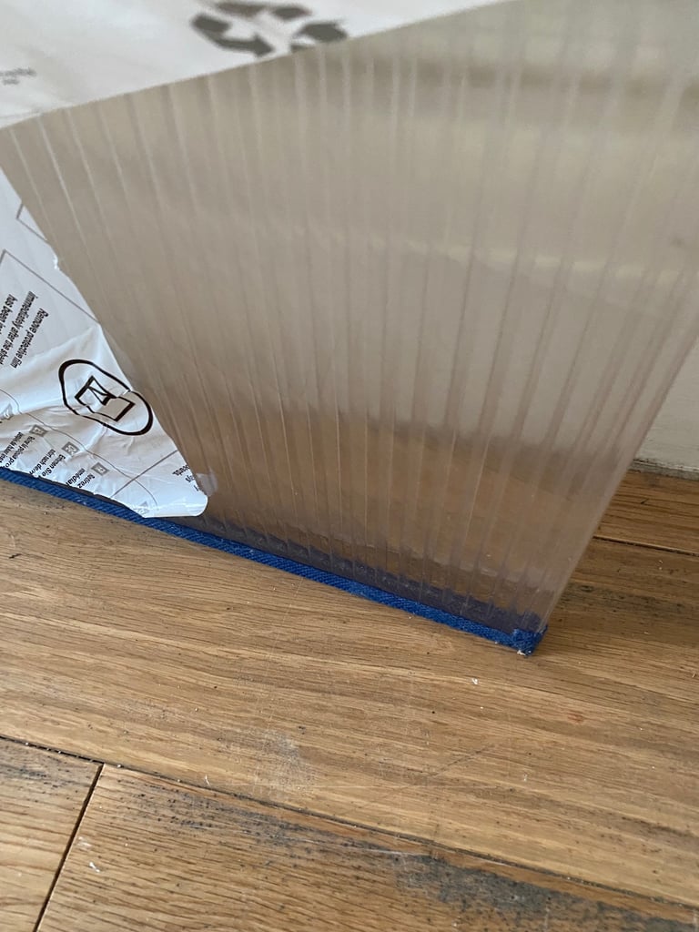 image for Polycarbonate clear twin wall 3 metres by 600 mm new in wrapping