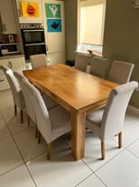 Dining Table + 8 chairs 6ft x 3ft 