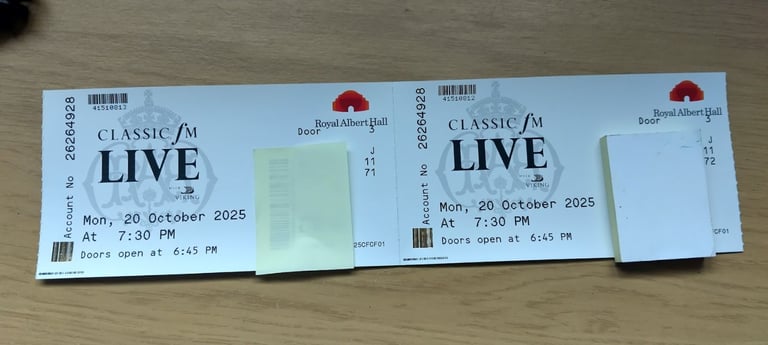 image for CLASSIC FM AT THE ROYAL ALBERT HALL THIS MONDAY 20TH OCTOBER 