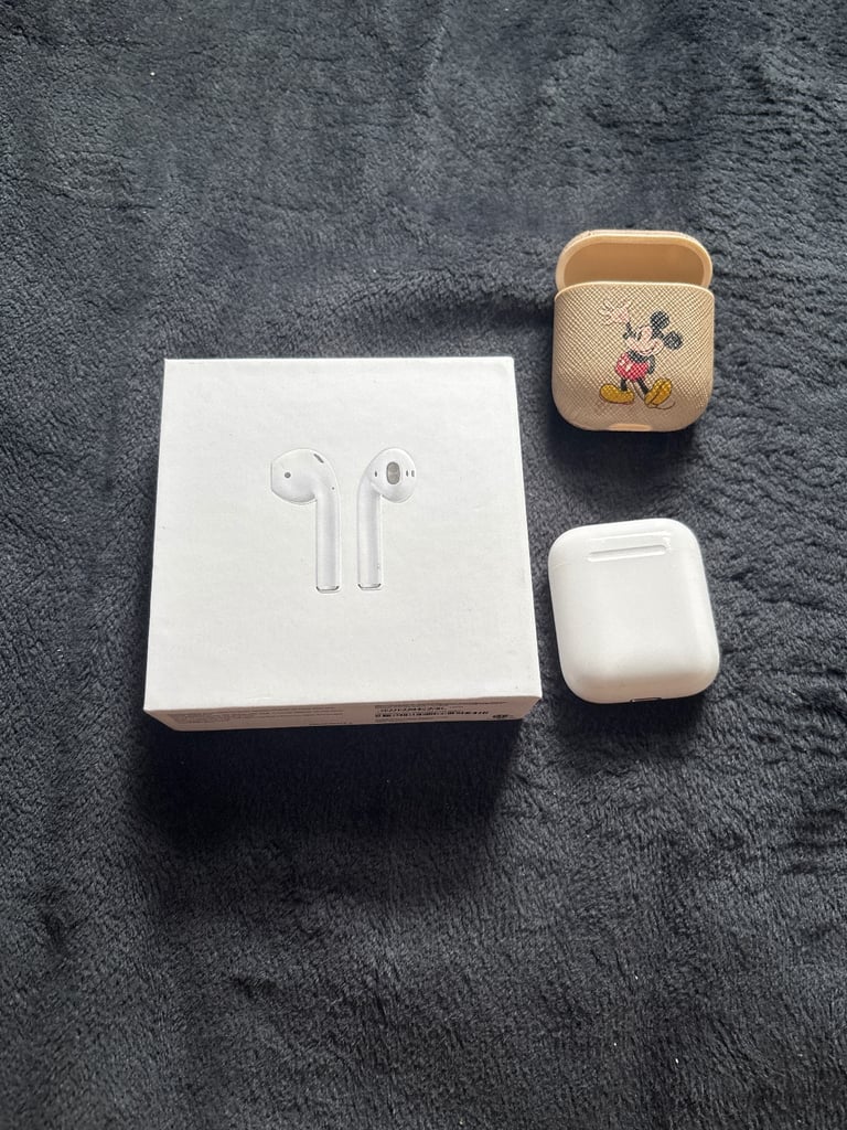 Airpods with mickey mouse case