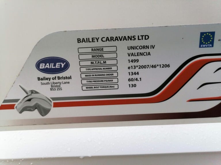 2018 Bailey Unicorn Valencia