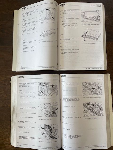 FORD SIERRA RS COSWORTH Workshop Manuals - Volume 1 & II 