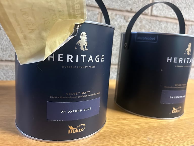 image for 2 x Dulux HERITAGE Interior Paint 2.5L - OXFORD BLUE (Velvet Matt)