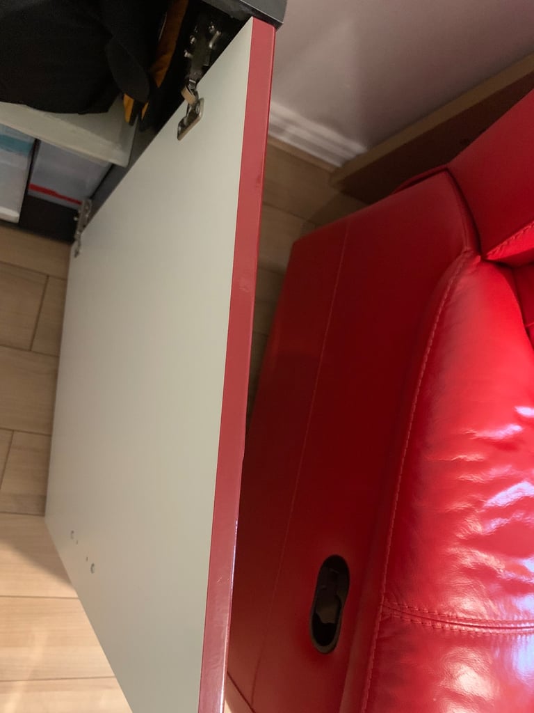 2 door sideboard red gloss / black