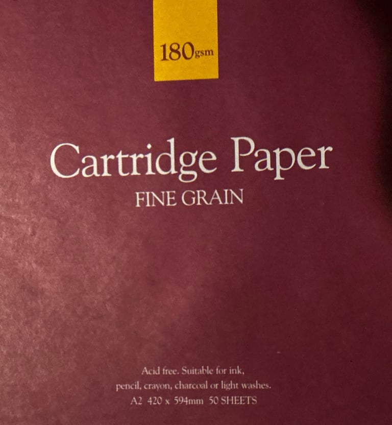 Artists Goldline Cartridge paper, 50 sheet A2 pack.