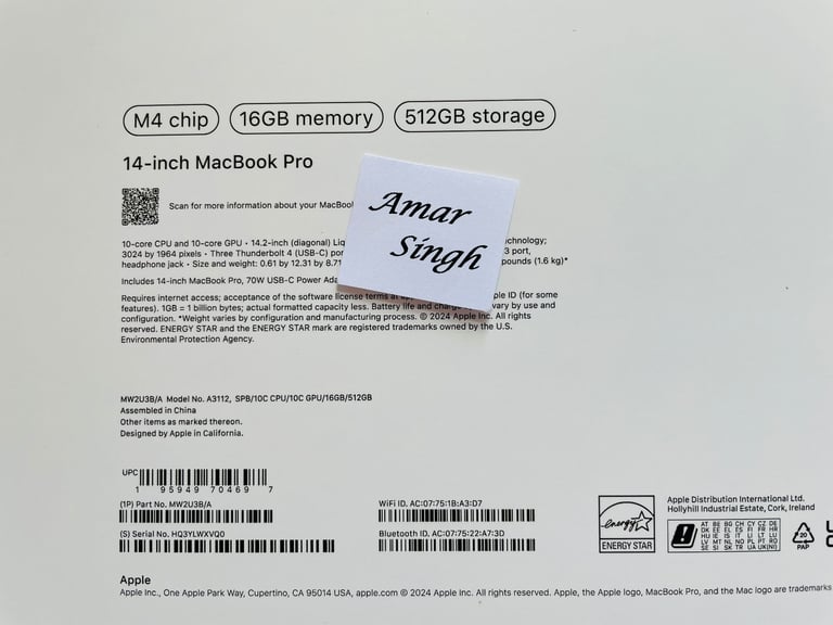 *SEALED* 14 Inch Macbook Pro, 2024, M4 Chip, 16GB RAM, 512GB