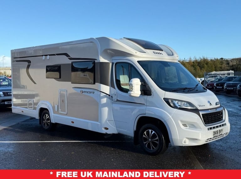 2018 Peugeot BOXER 335 L3 TLL BLUEHDI ENCORE 255 2.0 DIESEL MANUAL 130 BHP 4 BERTH MOTORHOME DIES...