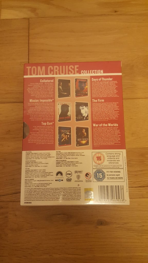 TOM CRUISE COLLECTION DVD BOX SET BRAND NEW & SEALED 6 DISCS