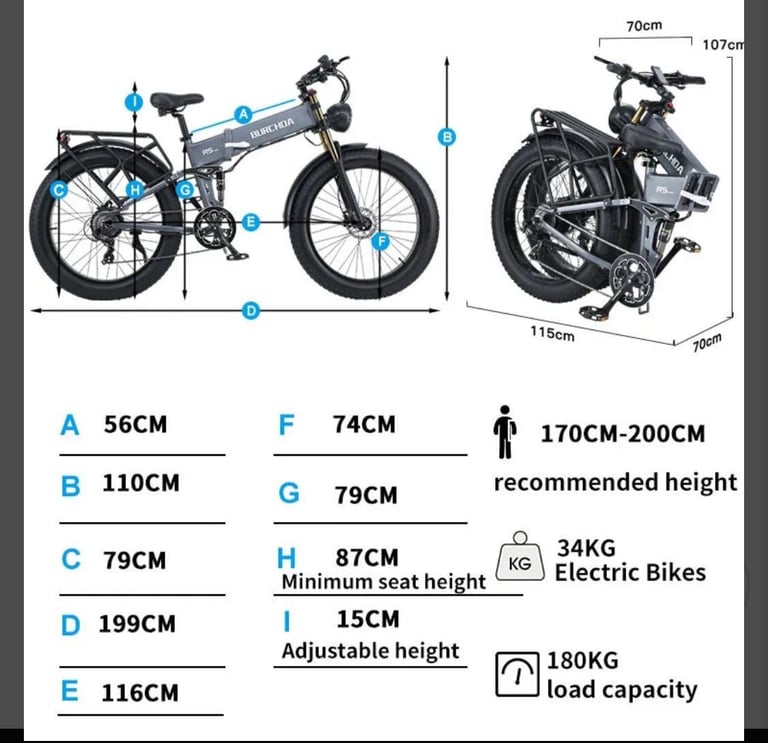 BURCHDA R5PRO 48v 20ah Foldable E-Bike, bargain at only £850
