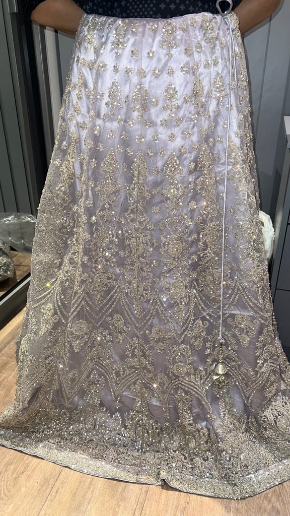 Lilac purple Bridesmaid Lehengas