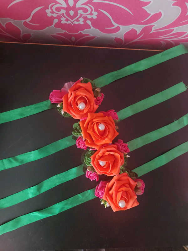 image for Artifical flower mehndi bracelets 