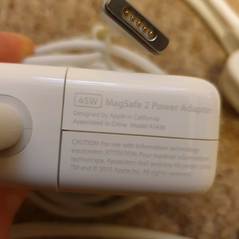 Genuine Apple 45W MagSafe 2 Charger A1436 MacBook Pro Retina 15" 2012-