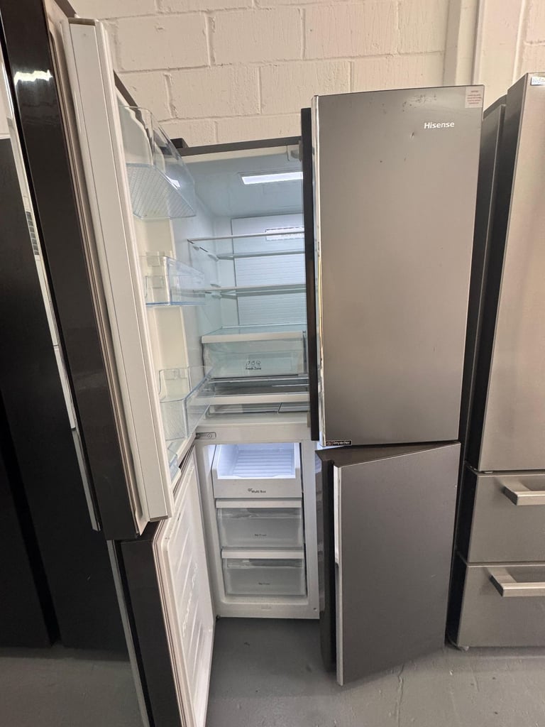 Hisense American Style 4-Door Fridge Freezer – 556L Black - Free Same Day Delivery