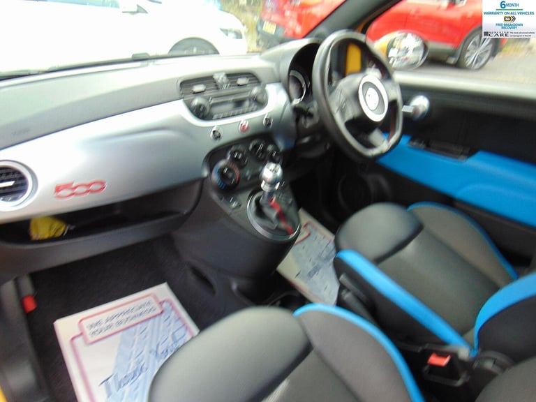 FIAT 500 1.2 500 1.2 69hp S * ONLY 34013 MILES * 8 SERVICE STAMPS * MOT AUGUST