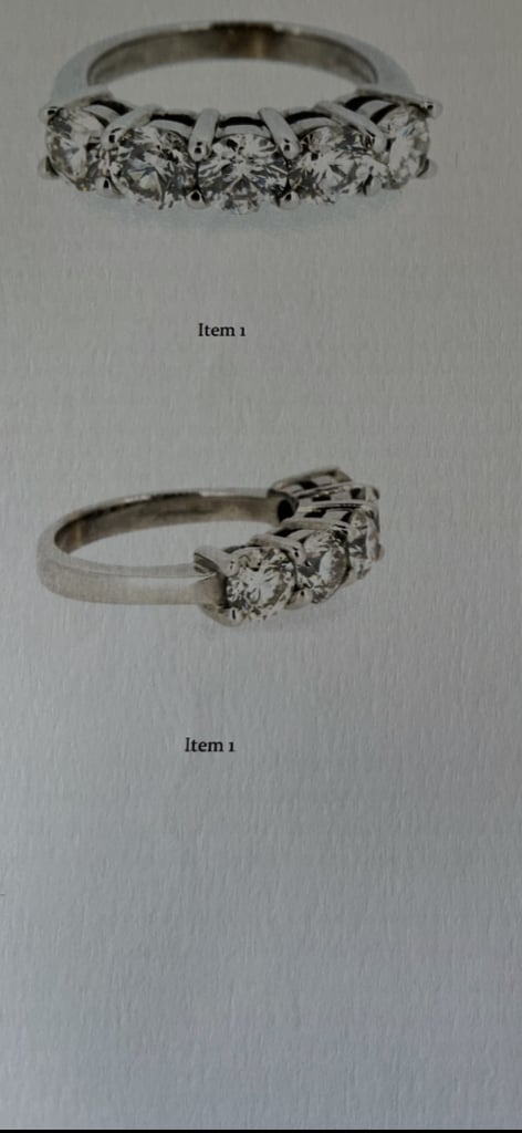 Diamond (5)stone gold ring 