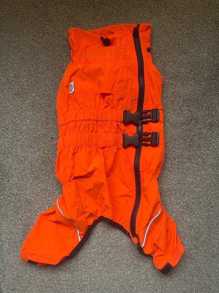 Warm Double Layers Dog Vest - 4 Legs Covered Windproof Waterproof Reflective Coat - Size L