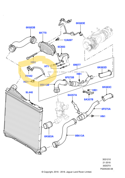 LAND ROVER INTAKE MANIFOLD PRESSURE SENSOR / AIR CHARGE TEMPERATURE SENSOR LR014386