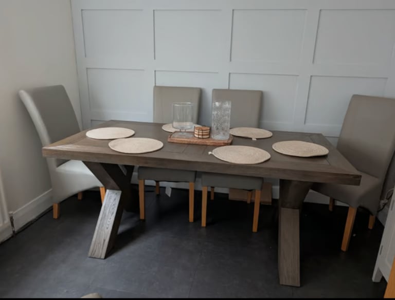 Dark oak dining table 