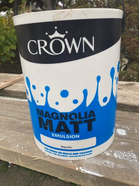 2 x 5 LITRES CROWN MAGNOLIA MATT EMULSION PAINT   only £15 