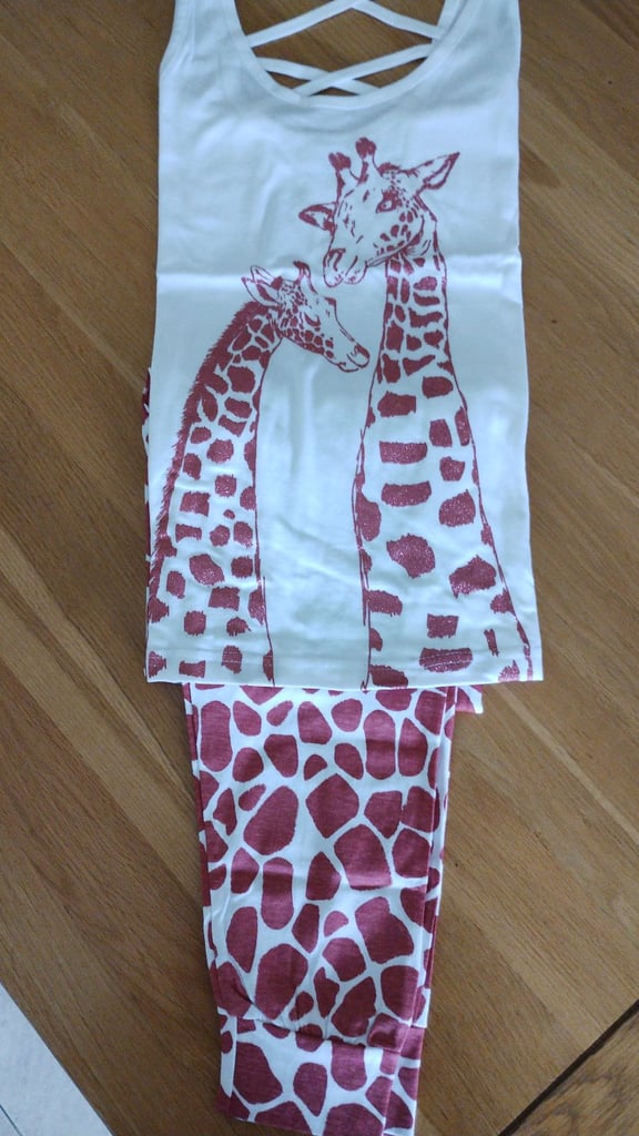 Womens giraffe pyjama set