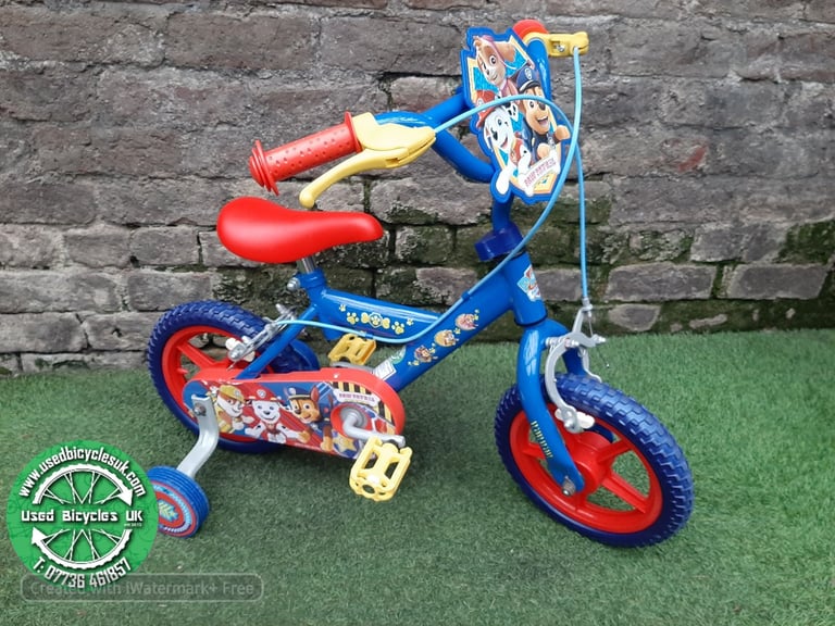 image for Age 2+ Paw Patrol kids first pedal bike with stabilisers. VVGC!